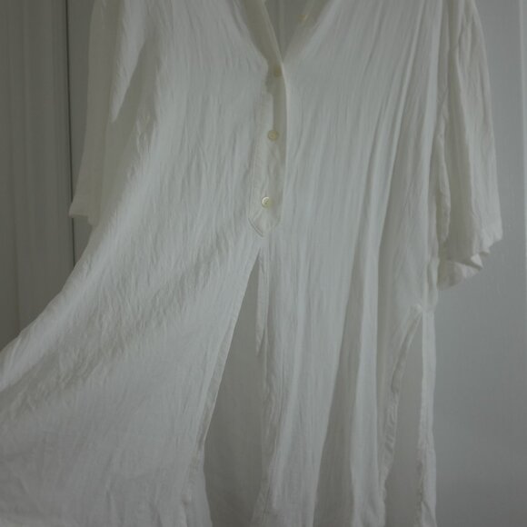 Olsen white buttoned blouse 100% viscose side split size 38 - Picture 2 of 6